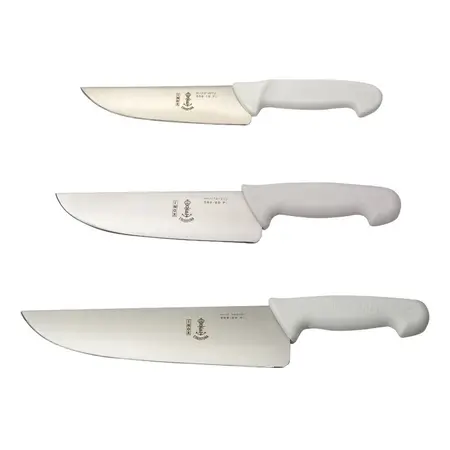 Set De Cuchillos Eskilstuna Profesional Carnicero 6' 8' 12' Blanco