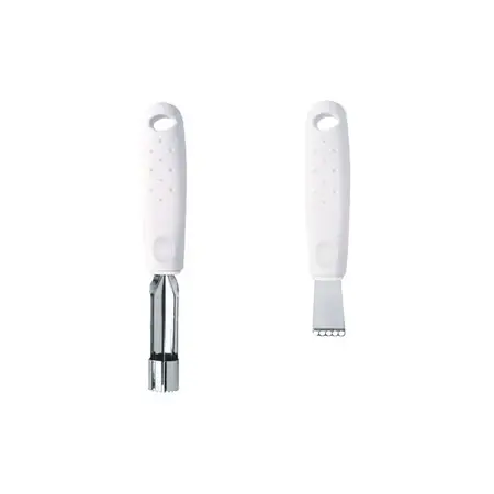 Set Descorazonador Raspador Utilita Tramontina Acero Inox 2p - Blanco