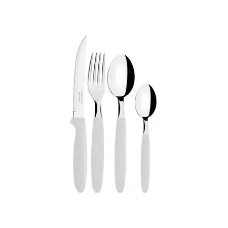 Set Juego Cubiertos Ipanema Tramontina Acero Inoxidable 48pz Gris