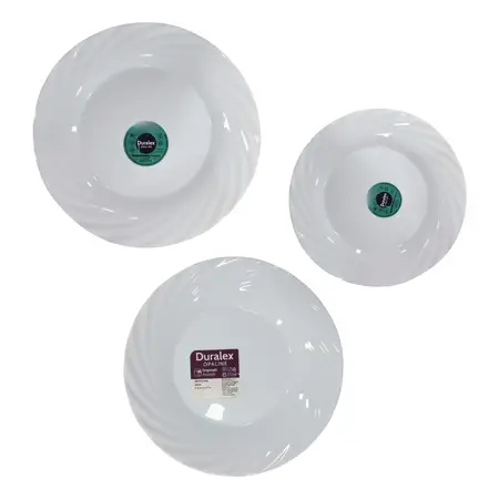 Set Plato Nadir Opaline Jasmim Hondo Playo Templado X18 Unid Blanco Jasmin