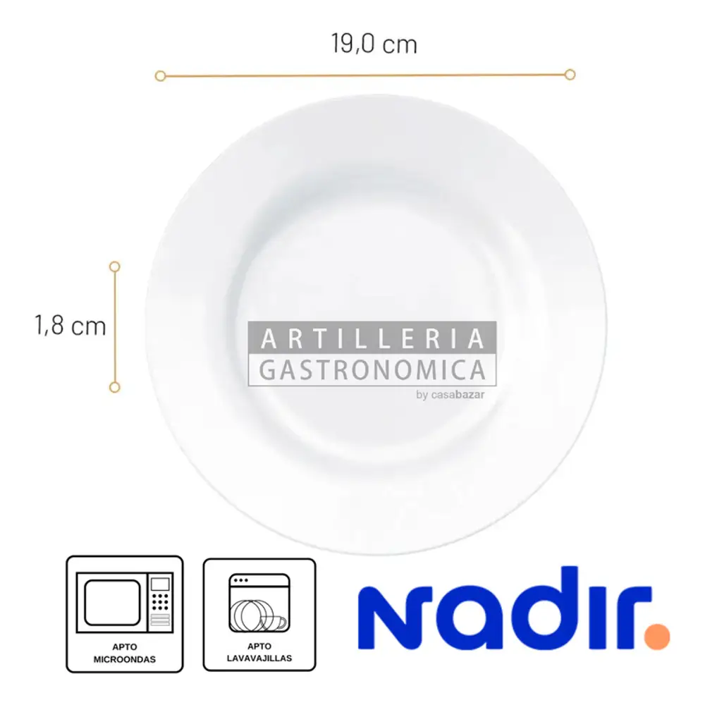 Set Platos Duralex Menu Nadir Playo Postre Hondo X18 Unidade