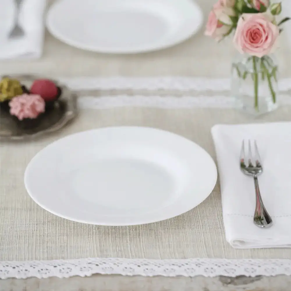 Set Platos Duralex Menu Nadir Playo Postre Hondo X36 Unid. Blanco