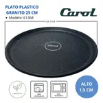 Set Vajilla De 16 Piezas Carol Platos Bowls Y Vasos Plastico Negro