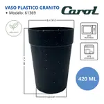 Set Vajilla De 16 Piezas Carol Platos Bowls Y Vasos Plastico Negro