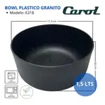 Set Vajilla De 16 Piezas Carol Platos Bowls Y Vasos Plastico Negro