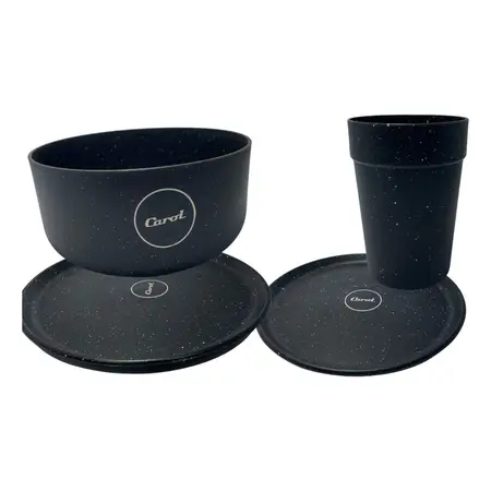 Set Vajilla De 24 Piezas Carol Platos Bowls Y Vasos Plastico