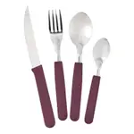 Set X16 Cubiertos Carol Soft Caja Acero Inox. Mango Plástico