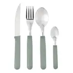 Set X16 Cubiertos Carol Soft Caja Acero Inox. Mango Plástico