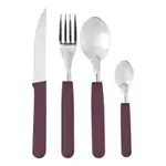 Set X16 Cubiertos Carol Soft Caja Acero Inox. Mango Plástico Borravino Fusion