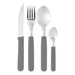 Set X16 Cubiertos Carol Soft Cuchillo Tenedor Mango Plastico