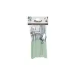 Set X16 Cubiertos Carol Soft Cuchillo Tenedor Mango Plastico