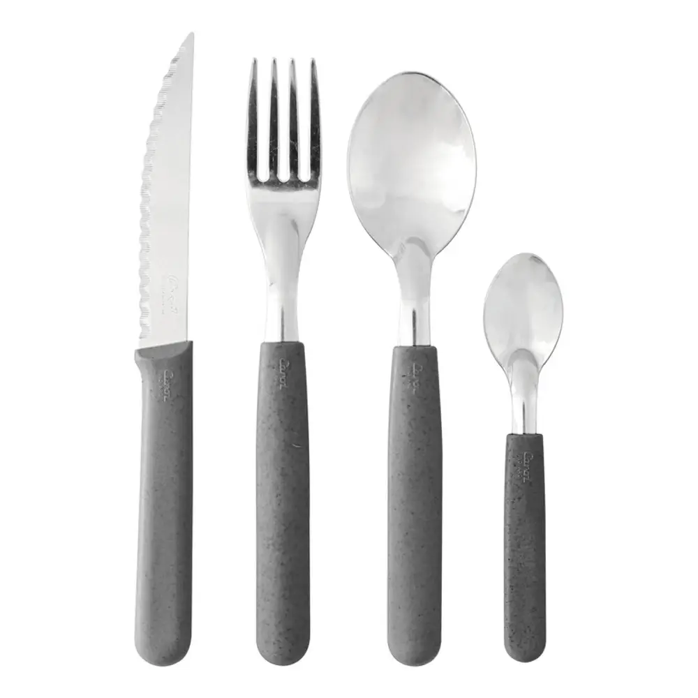 Set X16 Cubiertos Carol Soft Cuchillo Tenedor Mango Plastico