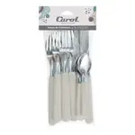Set X16 Cubiertos Carol Soft Cuchillo Tenedor Mango Plastico