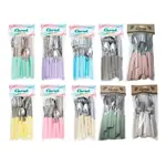 Set X16 Cubiertos Carol Soft Cuchillo Tenedor Mango Plastico Gris