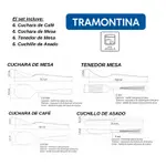 Set X24 Cubiertos Athenas Cuchillo Asado Tramontina Original
