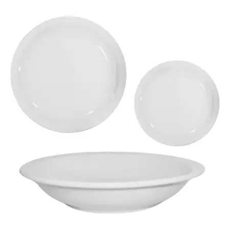Set X36 Plato Playo Hondo Postre Tsuji Ala Angosta Linea 450 - Blanco