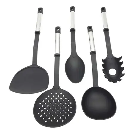 Set X5 Utensilios Cocina Acero Espátula Cuchara Espumadera