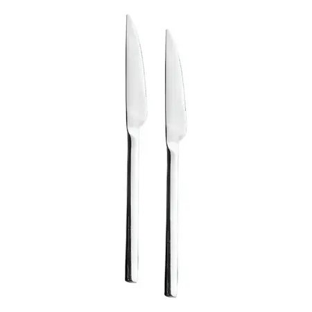 Set X 12 Cuchillo Serrucho Kremer Viena Silver 22.7 Cm Color Gris