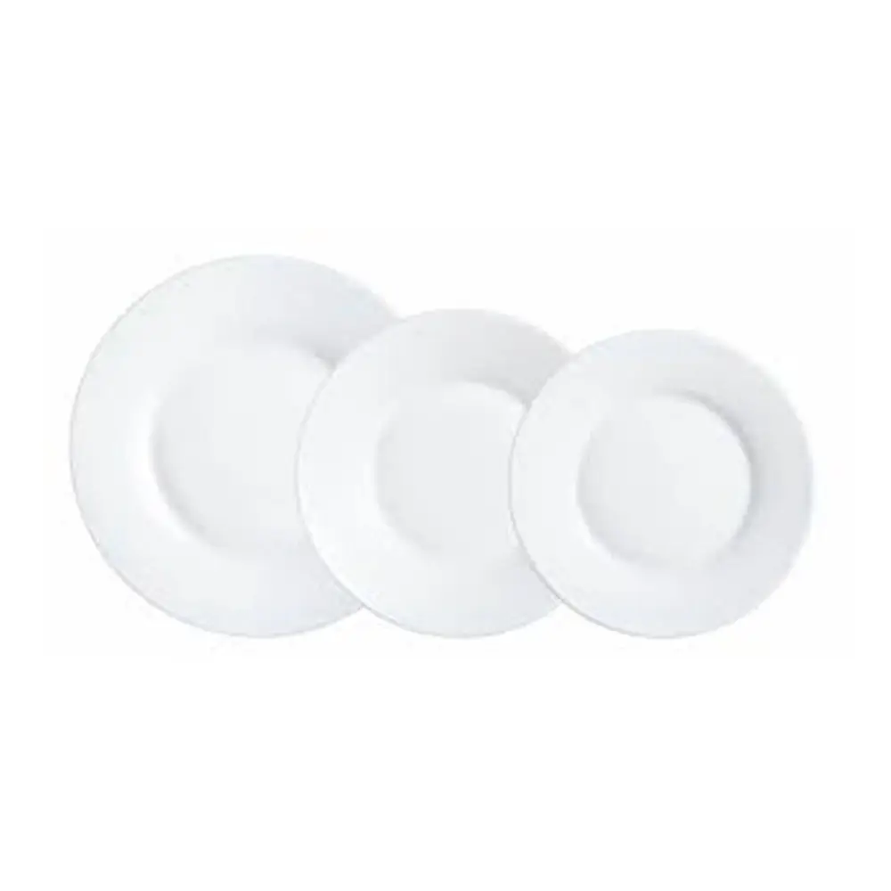 Set X 18 Plato Playo Hondo Postre Luminarc Diwali Templado