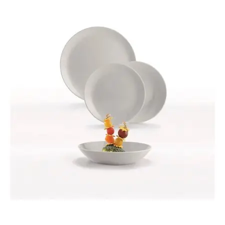 Set X 18 Plato Playo Hondo Postre Luminarc Diwali Templado Granit