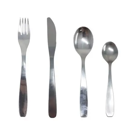 Set X 48 Cubiertos Cosmos Mesa Lisos Nacionales Acero Inox Plateado