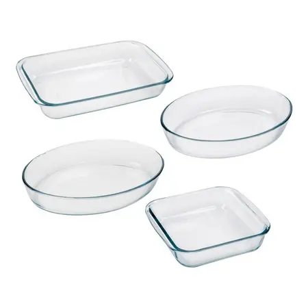 Set X 4 Marinex Asadera Fuentes Clásicas Vidrio Templado No Aplica