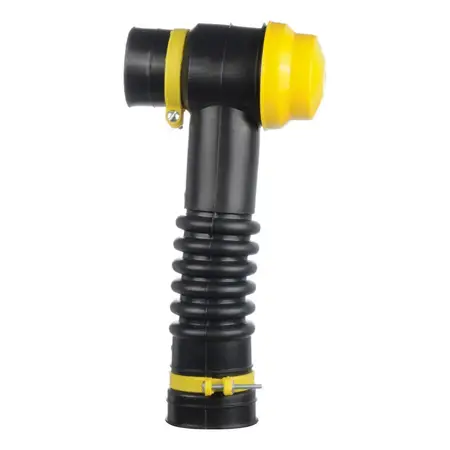 Sifón Simple Pvc Flexible Vml Para Bacha Con Tapa Y Abrazaderas Negro/amarillo