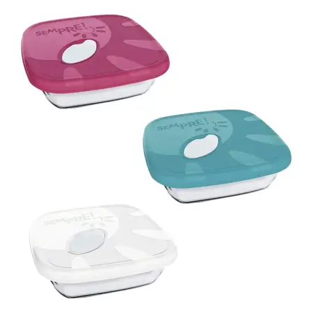 Taper Contenedor De Vidrio Templado Color