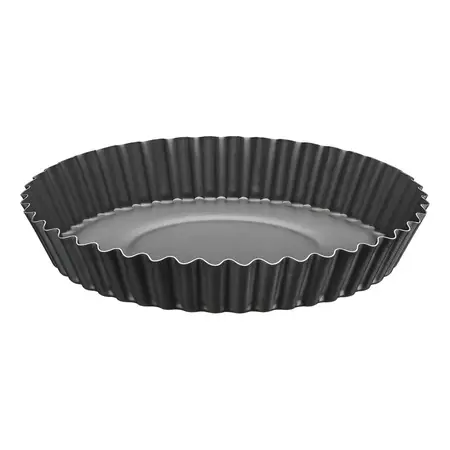 Tartera Acanalada Tramontina Teflon Tortera 24 Cm Color Negro