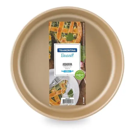 Tartera Asadera Tramontina 24 Cm Teflon Antiadherente 2,1lts Bordó