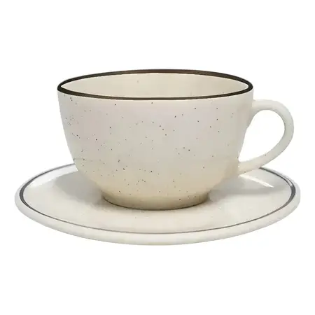 Taza De Té + Plato De Te Oxford Brisa 200cc Oxford X1 Color Beige