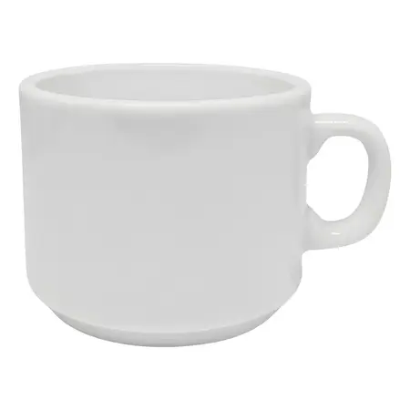 Taza Desayuno 250ml Tsuji Linea Recta 450 Porcelana X1 Uni. Color Blanco