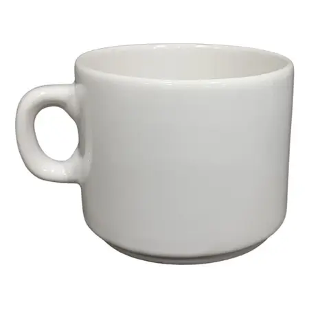 Taza Desayuno Porcelana Blanca 220 Ml Redonda X 1 Unidad - Blanco - Desayuno