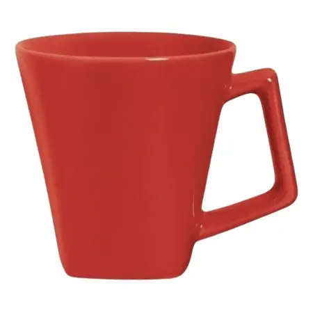 Taza Jarro Mug Quarter Cerámica 220ml Cuadrado X6 Unidades Rojo
