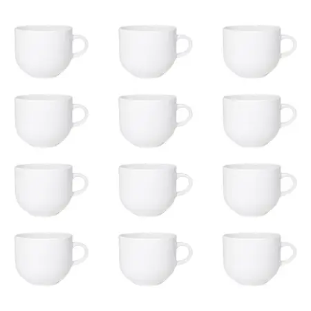 Taza Té Porcelana Blanca 250ml Línea 1800 Tsuji X 12 Un. Blanco Té 1800