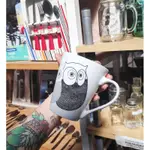 Tazas Jarro Mug Diseños 360ml Porcelana Microondas X1 Uni. Lechuza BYN