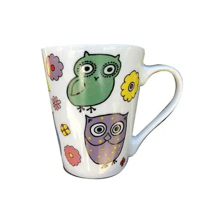 Tazas Jarro Mug Diseños 360ml Porcelana Microondas X1 Uni. Lechuza Color