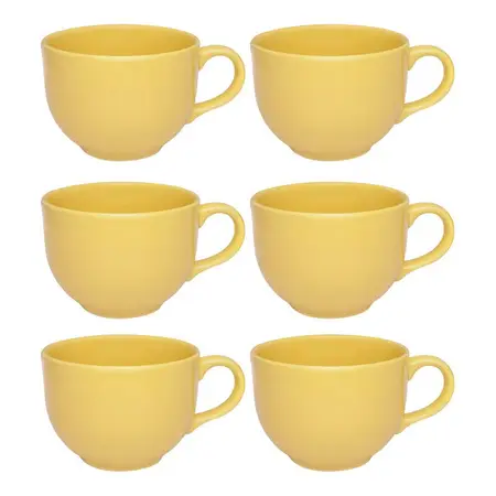 Tazon Taza Grande 740cc Jarro Mug Ceramica Biona Jumbo X6 Un amarillo