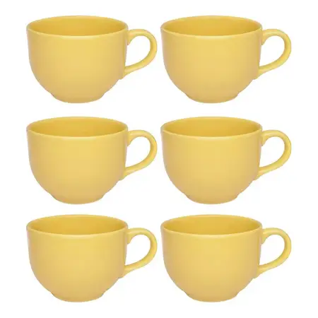 Tazon Taza Grande 740cc Jarro Mug Ceramica Biona Jumbo X6 Un amarillo