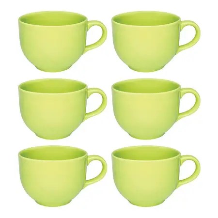 Tazon Taza Grande 740cc Jarro Mug Ceramica Biona Jumbo X6 Un verde