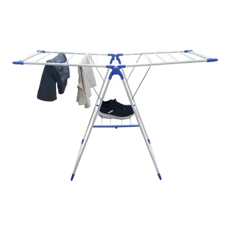 Tender Metalico Para Ropa De Pie Plegabletendero Home Basics 133 Cm