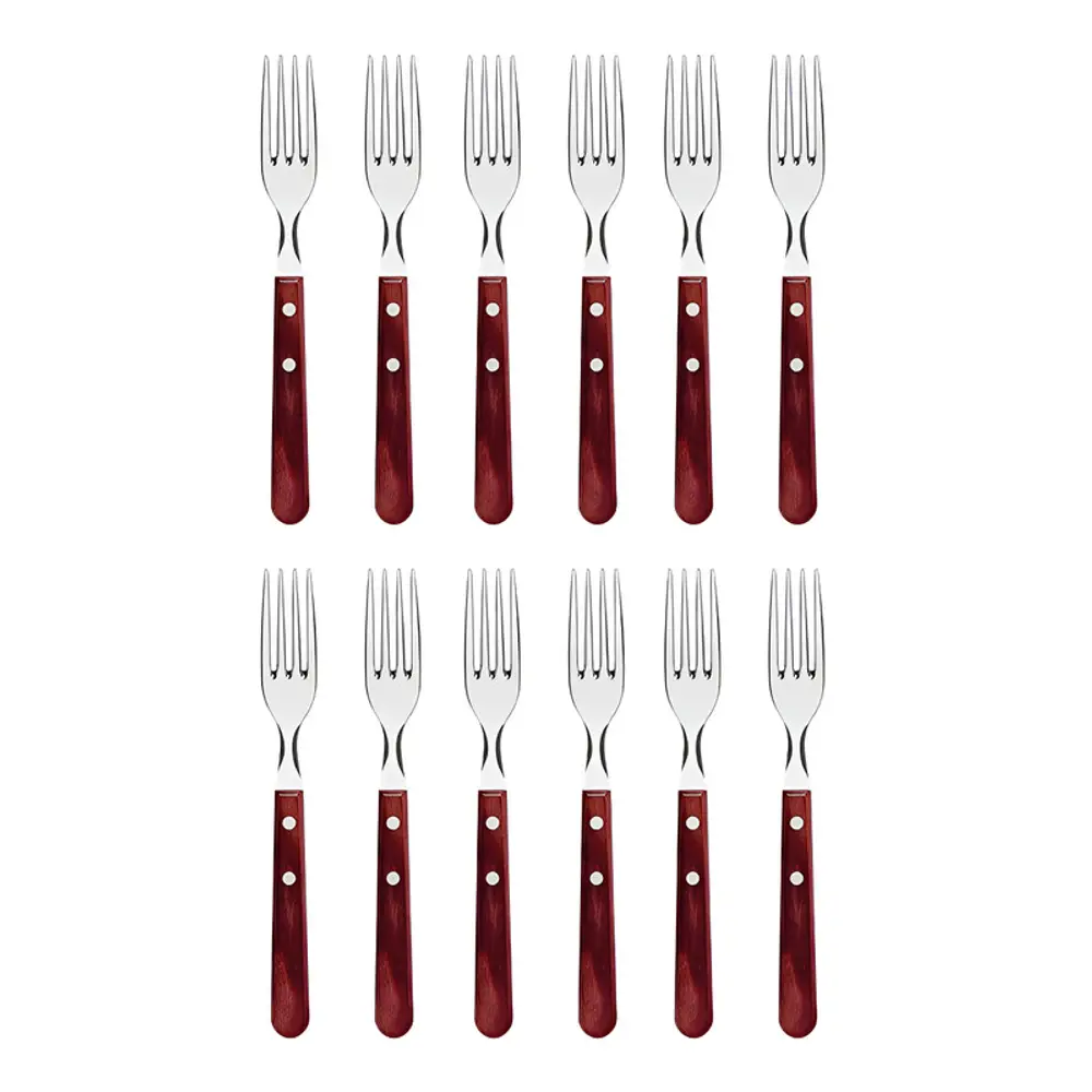 Tenedor Jumbo 21cm Polywood Tramontina Set 12 Cubiertos