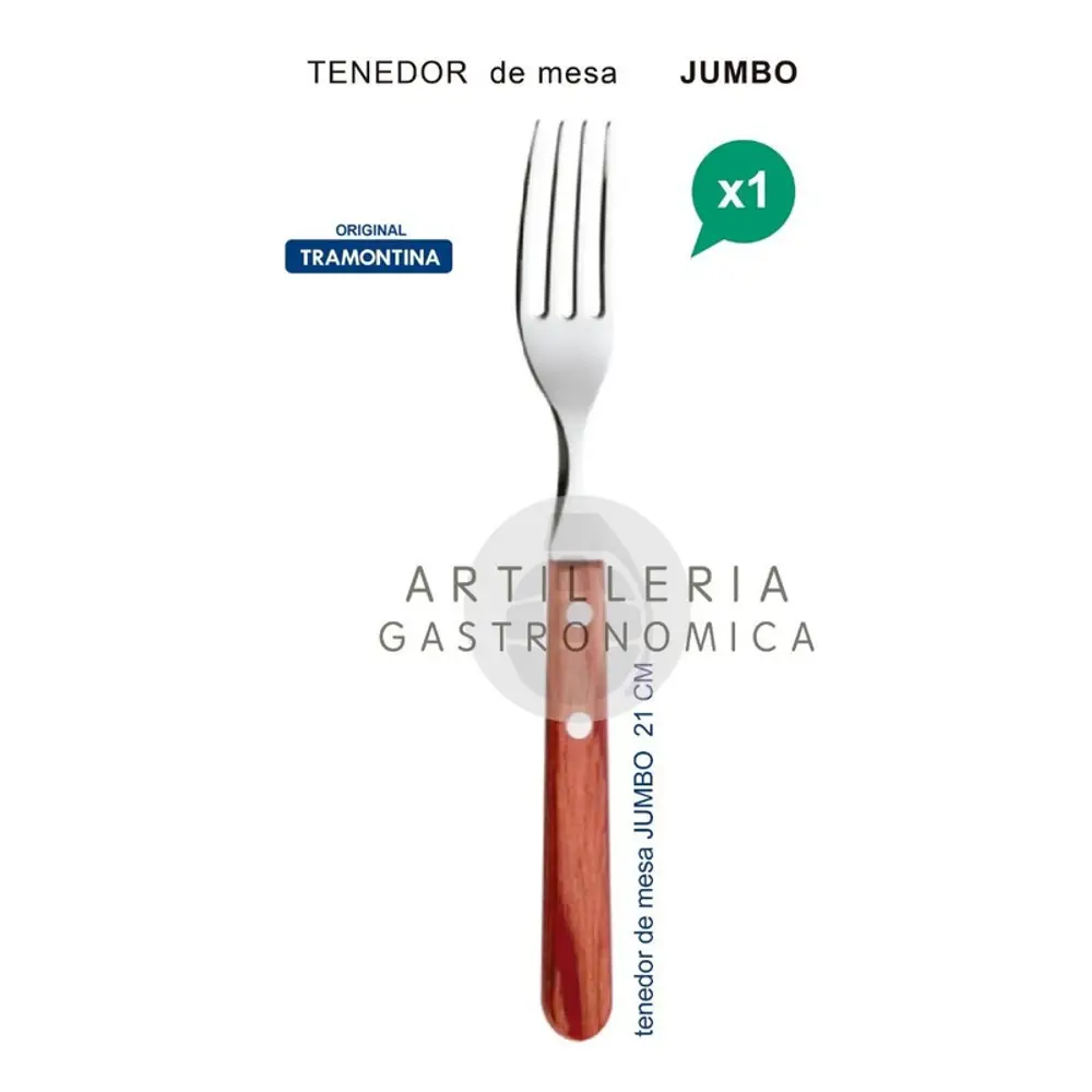 Tenedor Jumbo Largo 21cm Polywood Tramontina 1 Unidad Oferta
