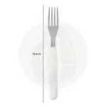 Tenedor Mango Plástico Negro Carol Acero Inoxidable X 1 Uni. BLANCO