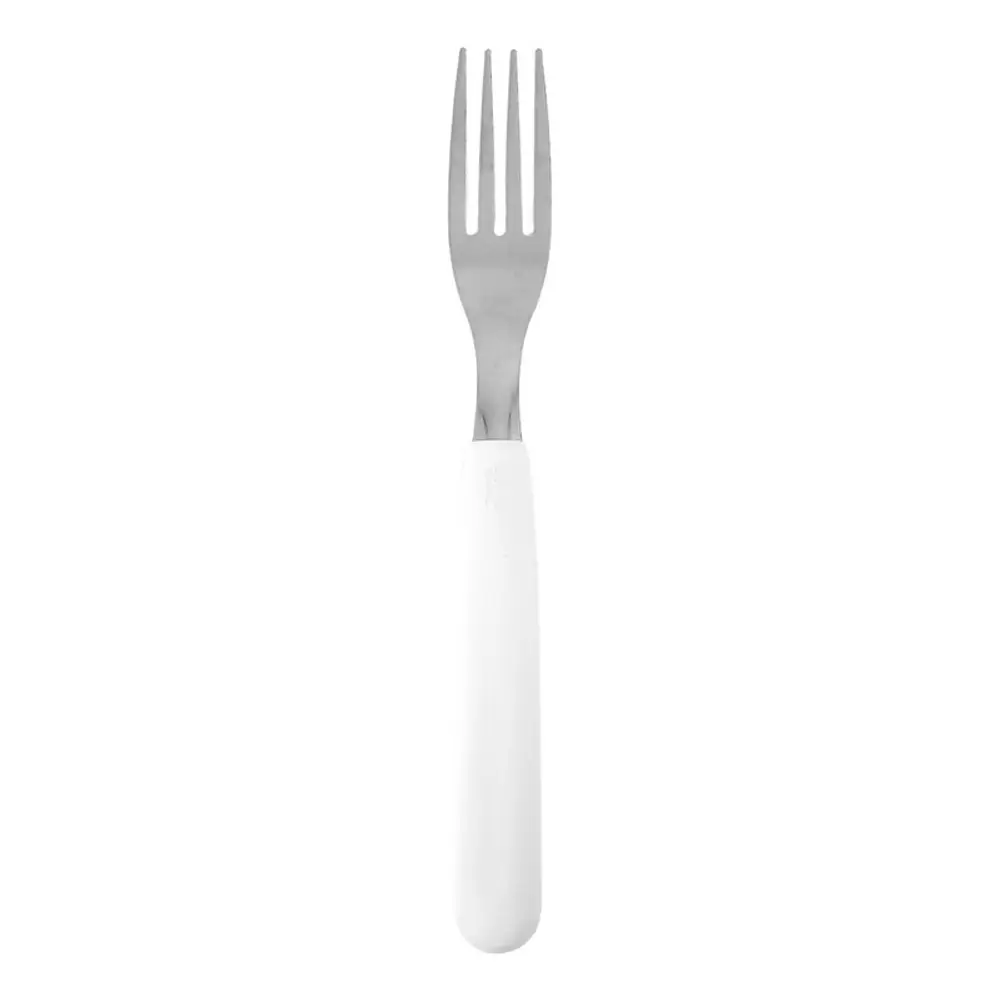 Tenedor Mango Plástico Negro Carol Acero Inoxidable X 1 Uni. BLANCO