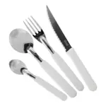 Tenedor Mango Plástico Negro Carol Acero Inoxidable X 1 Uni. BLANCO