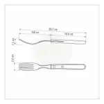 Tenedor Mesa Polywood Tramontina Asado Acero Inox 20cm X12u