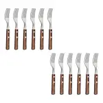 Tenedor Mesa Polywood Tramontina Asado Roble Acero Inox X12u