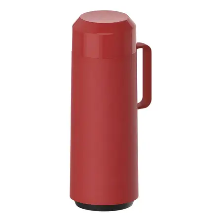 Termo Exata Tramontina 1lts Ampoya De Vidrio Tapa A Rosca Color Rojo