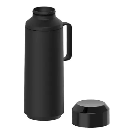 Termo Plástico Exacta Tapa A Rosca 1lts Tramontina Color Negro